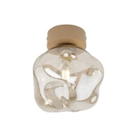 LAVA wall light 1 x G9 – beige and brown, sculpted glass - Image 5
