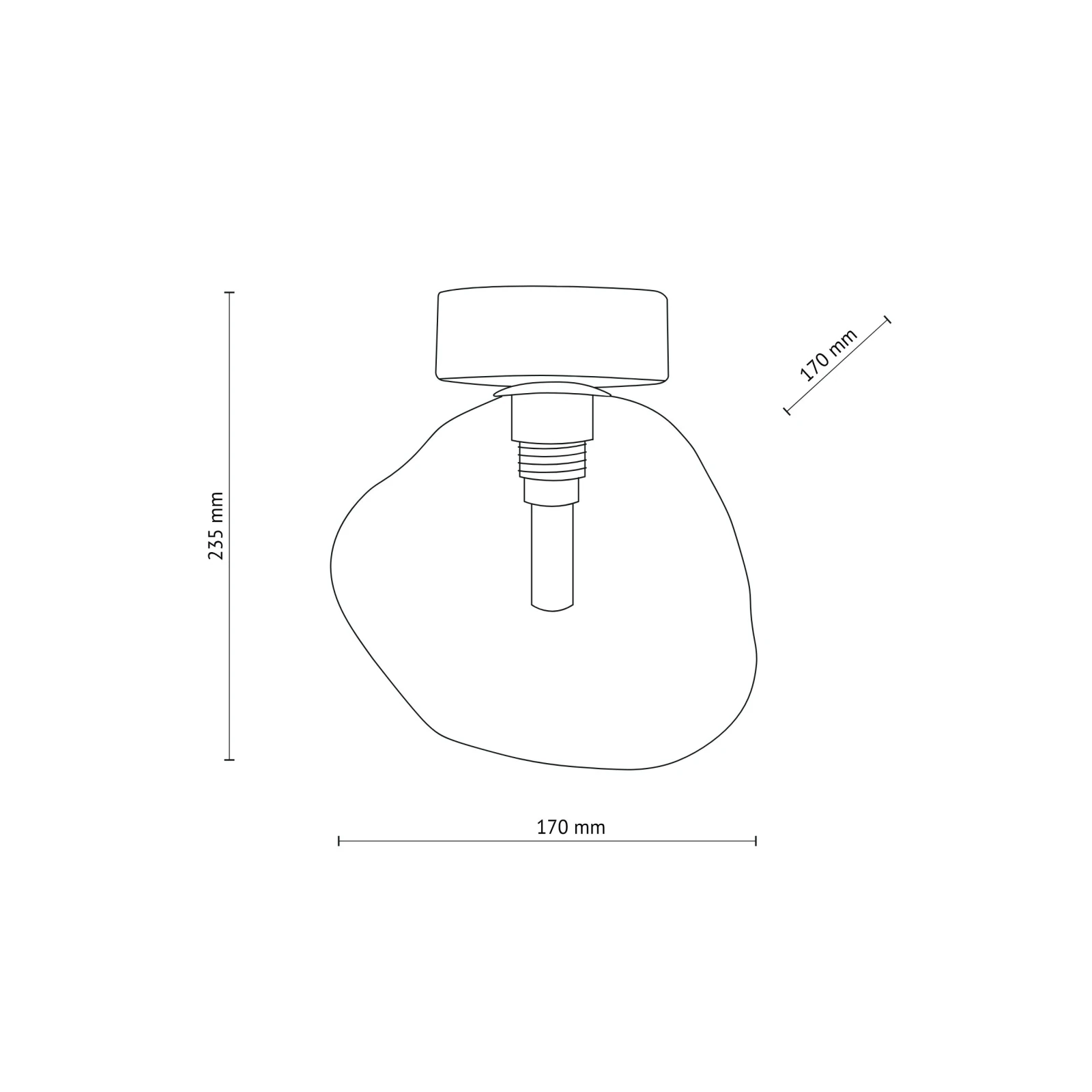 LAVA wall light 1 x G9 – beige and brown, sculpted glass
