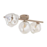 LAVA ceiling light 3 x G9 – beige and brown, sculpted glass - Image 3