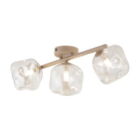 LAVA ceiling light 3 x G9 – beige and brown, sculpted glass - Image 4
