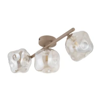 LAVA ceiling light 3 x G9 – beige and brown, sculpted glass - Image 5