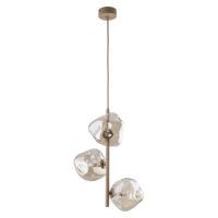 Pendant light 3xG9 – beige-brown glass composition - Image 2