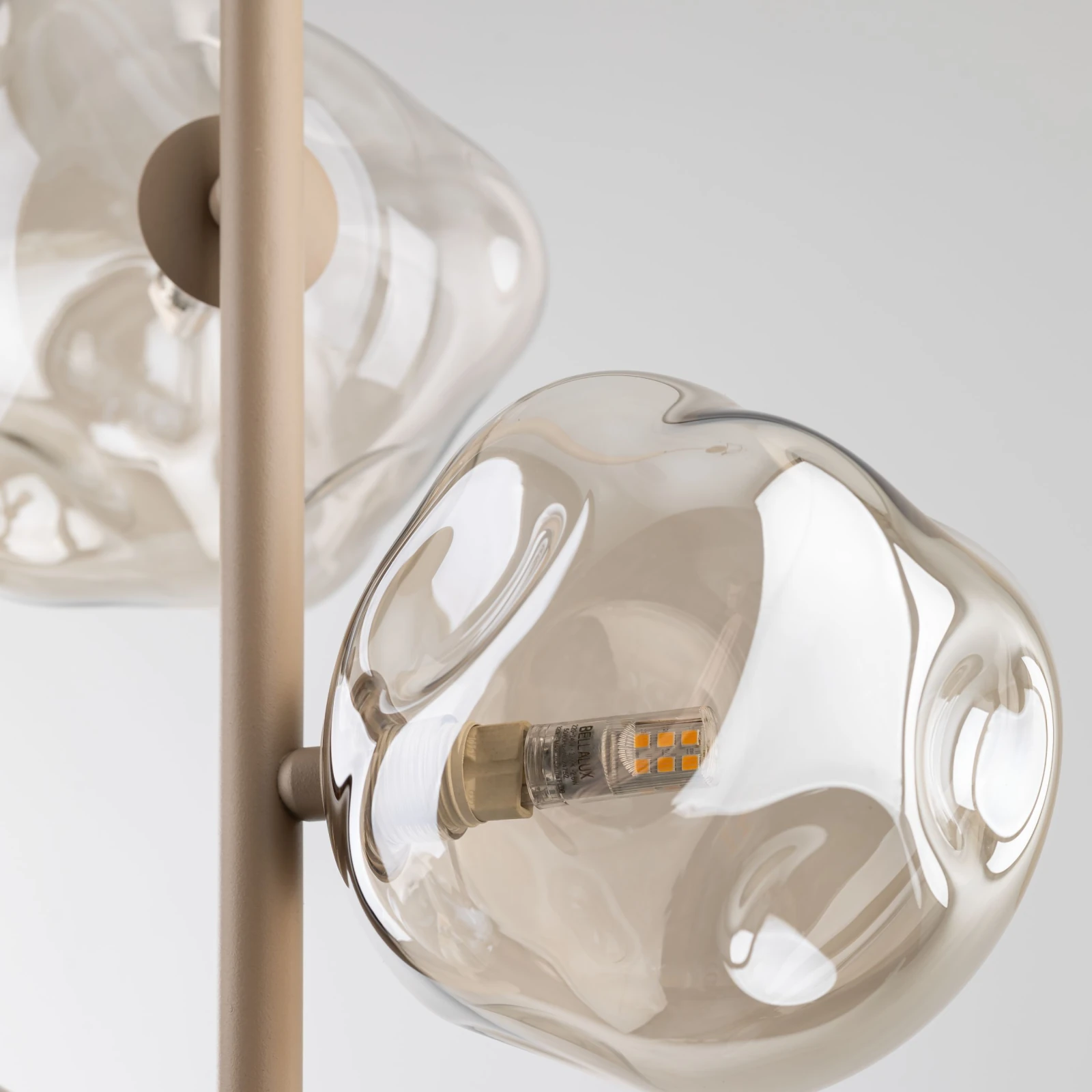 Pendant light 3xG9 – beige-brown glass composition