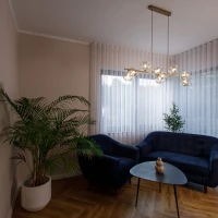 LAVA SABIA pakabinamas šviestuvas 9xG9, smėlio ir rudo stiklo - Nuotrauka 1