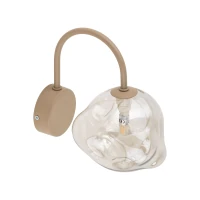 Wall light 8 W – irregular glass shade, beige and brown - Image 4