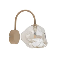 Wall light 8 W – irregular glass shade, beige and brown - Image 2