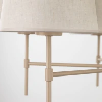 ELIZABETH pendant light – 6 lights, beige linen shades - Image 6