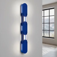 Sieninis šviestuvas 91 cm – linijinis, ultramarinas, LED 4000K - Nuotrauka 1