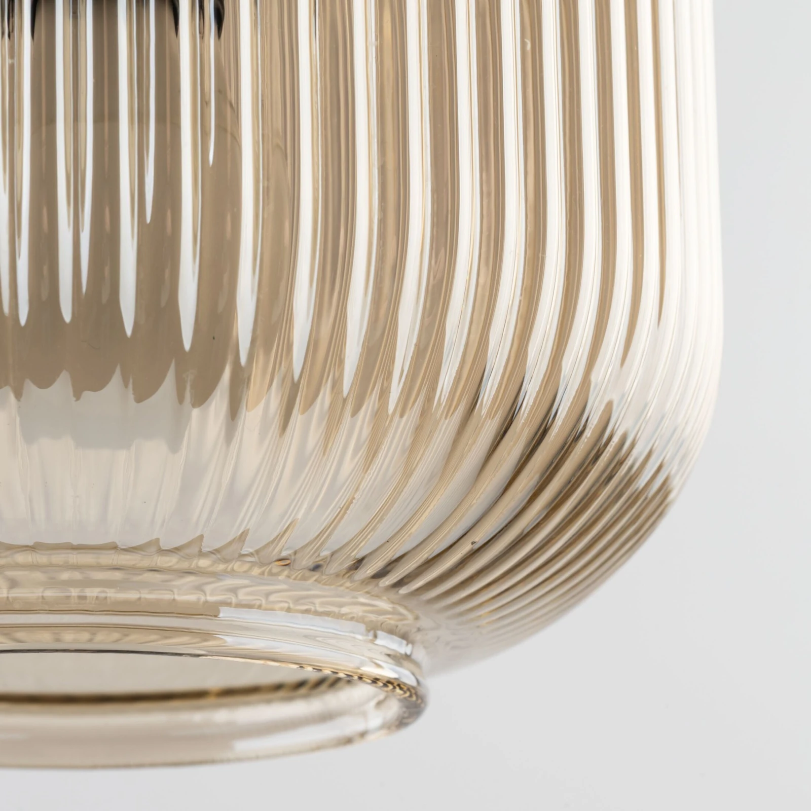 Pendant lamp 1xE14 – cognac glass, gold detail, black accent