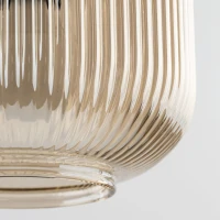 Pendant lamp 1xE14 – cognac glass, gold detail, black accent - Image 4