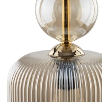 Pendant lamp 1xE14 – cognac glass, gold detail, black accent - Image 5