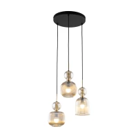 SOPHIA ceiling light 30 W – round, cognac glass, 3 x E14 - Image 7