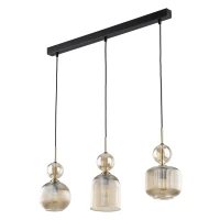 SOPHIA pendant light 30 W – linear, cognac glass, 3 x E14 - Image 2