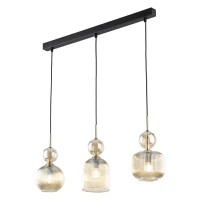SOPHIA pendant light 30 W – linear, cognac glass, 3 x E14 - Image 9