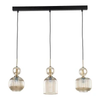 SOPHIA pendant light 30 W – linear, cognac glass, 3 x E14 - Image 11