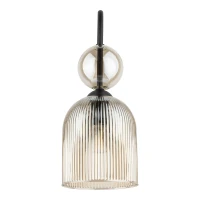SOPHIA wall light – cognac ribbed glass, elegant accent - Image 12