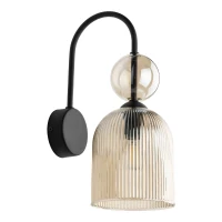 SOPHIA wall light – cognac ribbed glass, elegant accent - Image 2