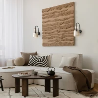 SOPHIA wall light – cognac ribbed glass, elegant accent - Image 4