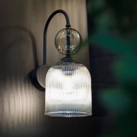 SOPHIA wall light – cognac ribbed glass, elegant accent - Image 6