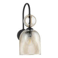 SOPHIA wall light – cognac ribbed glass, elegant accent - Image 8