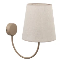 CANDI wall light – beige fabric shade, classic soft glow - Image 3