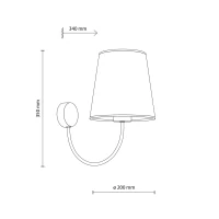 CANDI wall light – beige fabric shade, classic soft glow - Image 6