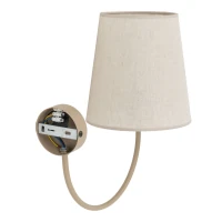 CANDI wall light – beige fabric shade, classic soft glow - Image 7
