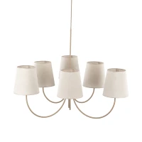 CANDI pendant light 6 lights – beige fabric shades - Image 5