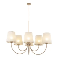 CANDI pendant light 6 lights – beige fabric shades - Image 6