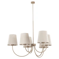 CANDI pendant light 6 lights – beige fabric shades - Image 7