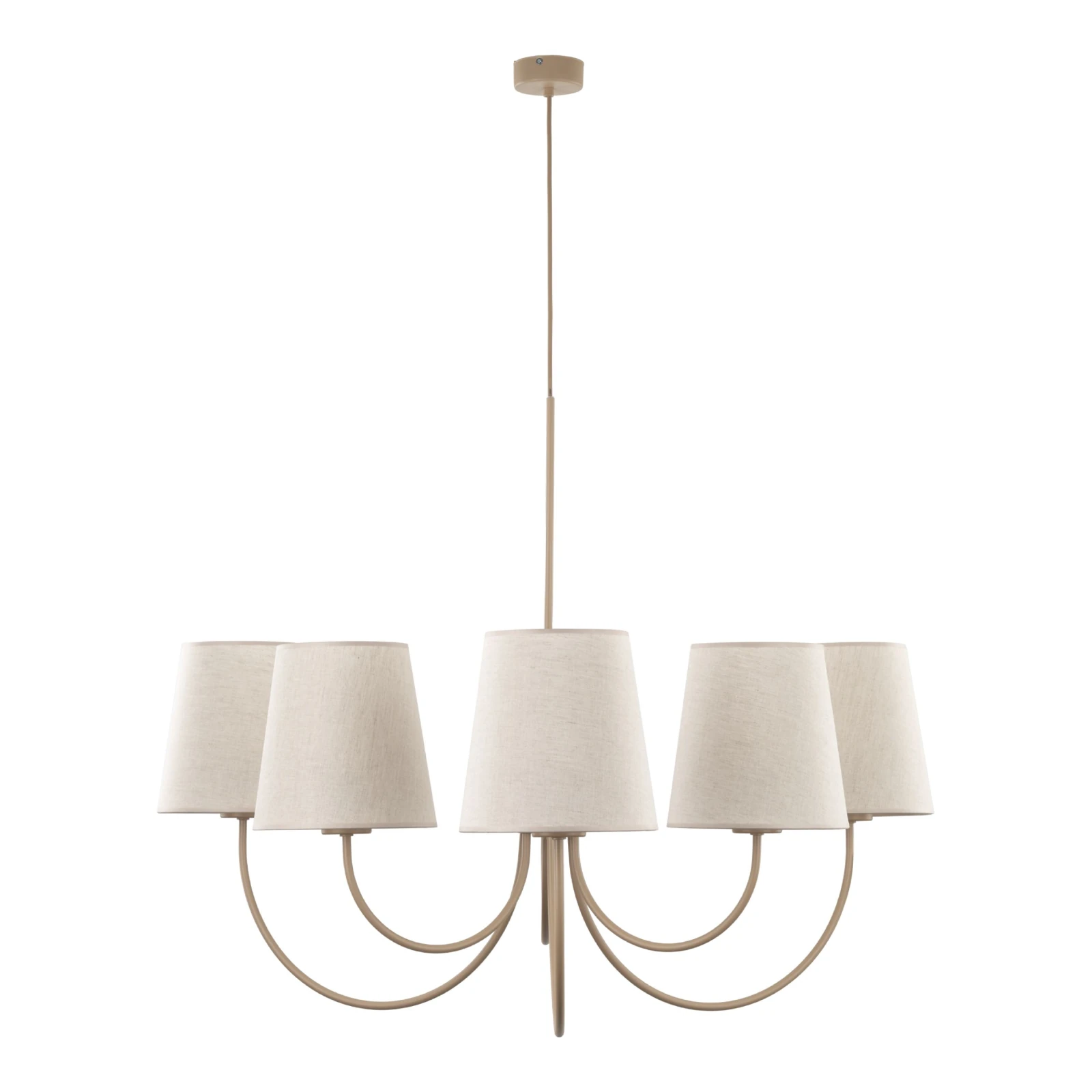 CANDI pendant light 6 lights – beige fabric shades
