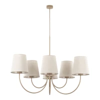 CANDI pendant light 6 lights – beige fabric shades - Image 2