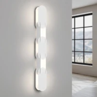 Wall lamp 91 cm – linear chain form, white, DALI dimmable - Image 1