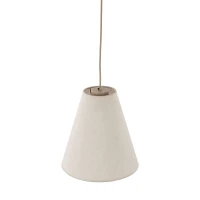 Pendant Light CONEA 1xE27 – conical shade, beige fabric finish - Image 4