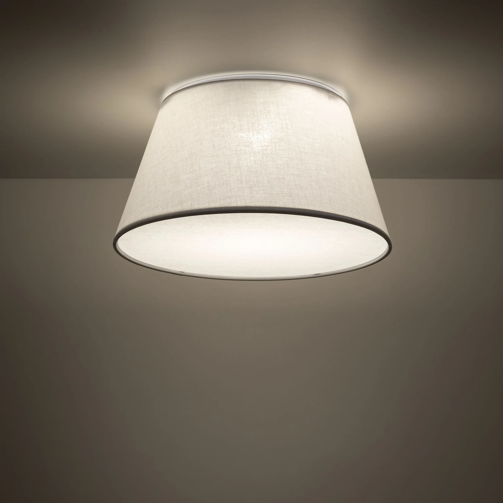Ceiling Light FORMO 2xE27 – trapezoid white fabric shade, magnetic fit