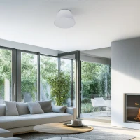 Ceiling Light FORMO 2xE27 – trapezoid white fabric shade, magnetic fit - Image 4