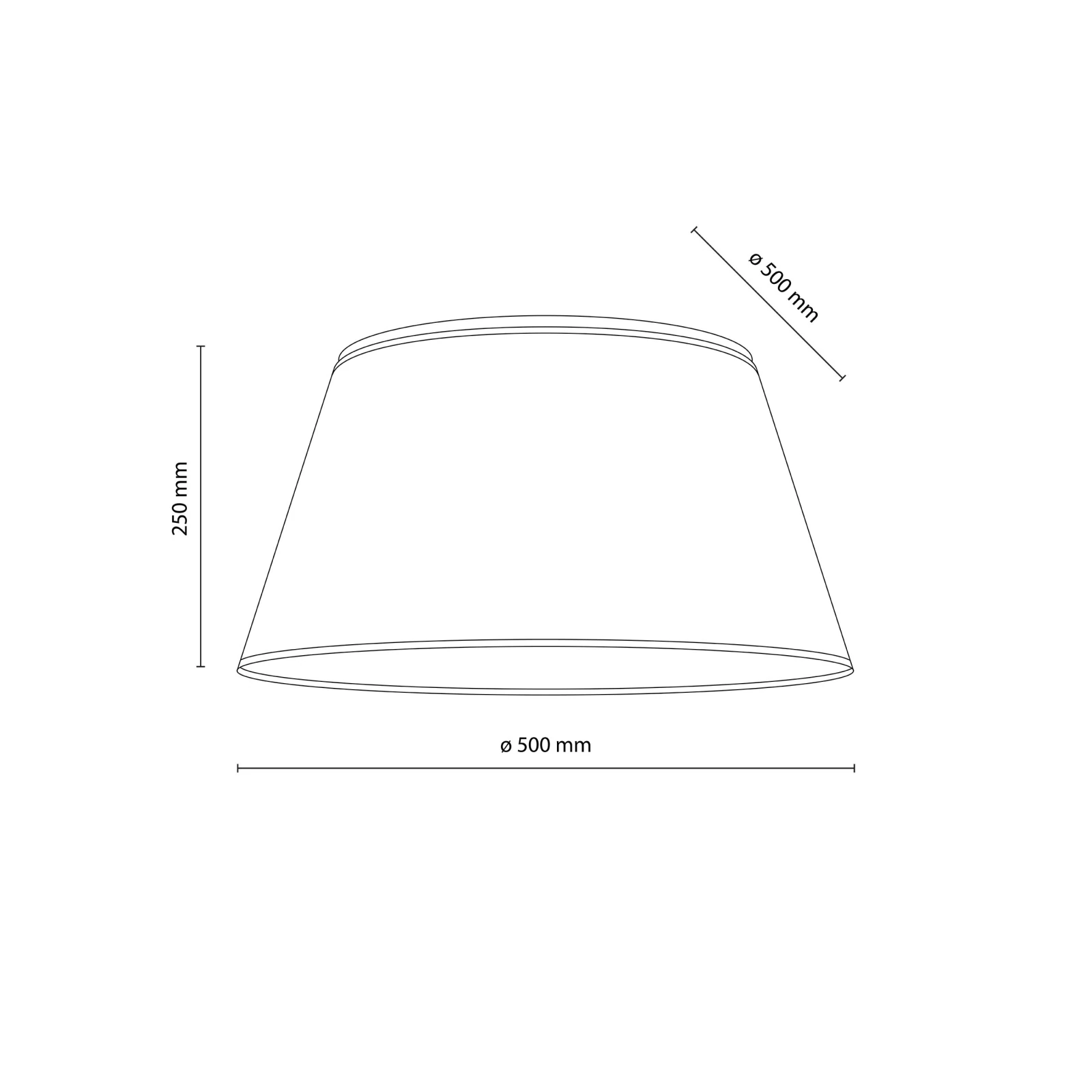 Ceiling Light FORMO 2xE27 – trapezoid white fabric shade, magnetic fit