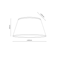 Ceiling Light FORMO 2xE27 – trapezoid white fabric shade, magnetic fit - Image 9