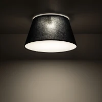 Ceiling light 2xE27 – trapeze shade, black, magnetic assembly - Image 3