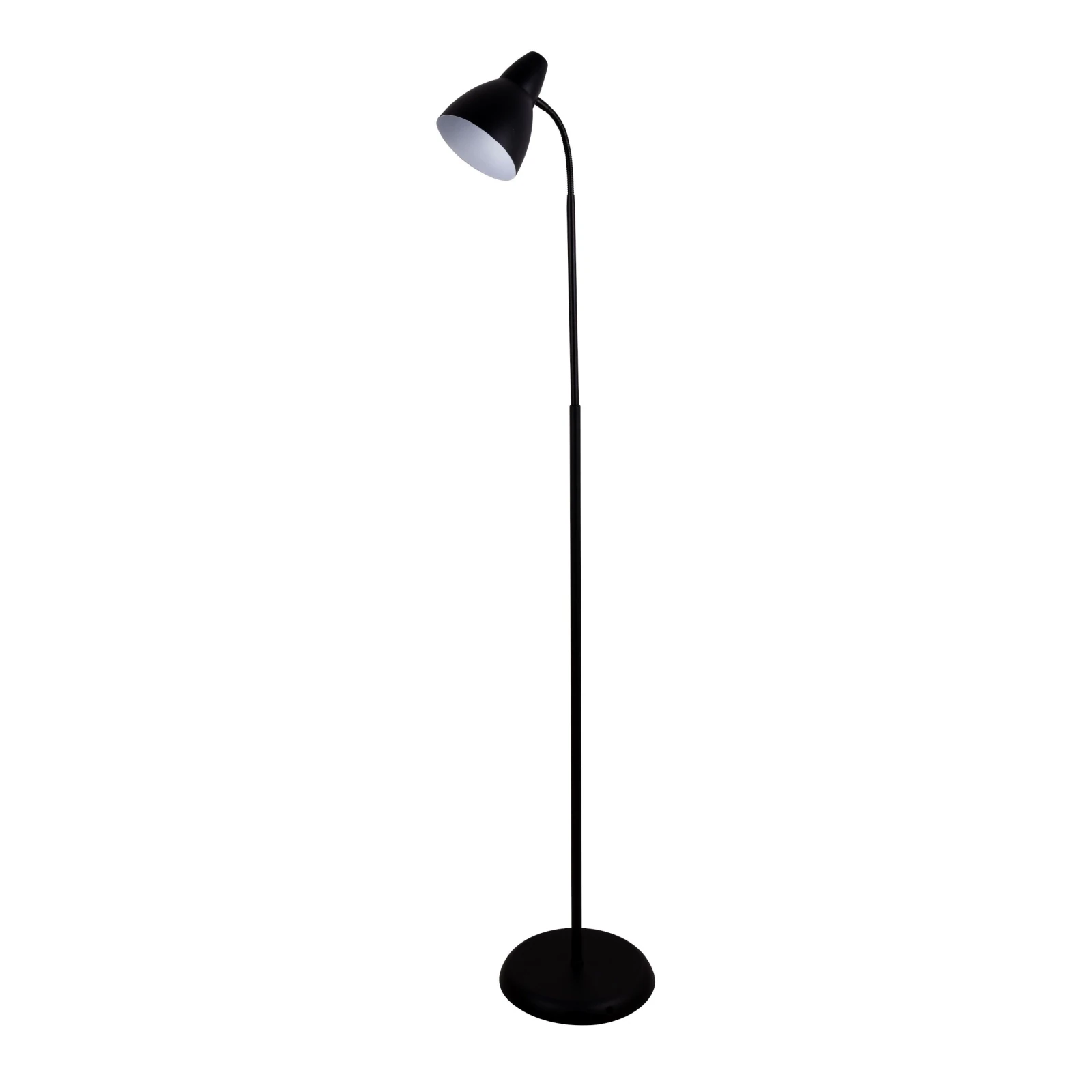 Floor lamp 1xE27 – modern, black and white, with switch