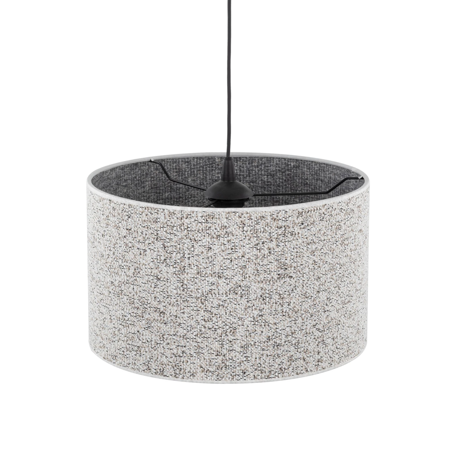 VELLUM pendant light 38 cm – textured shade, black, multicolour