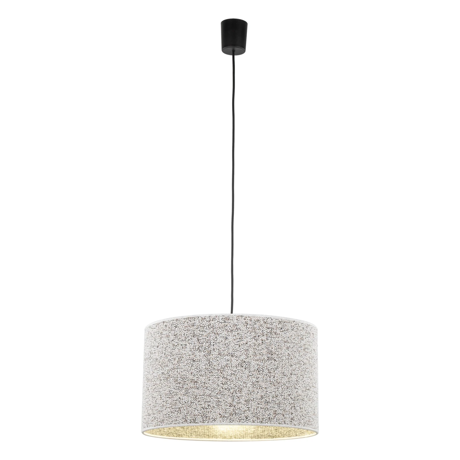 VELLUM pendant light 38 cm – textured shade, black, multicolour