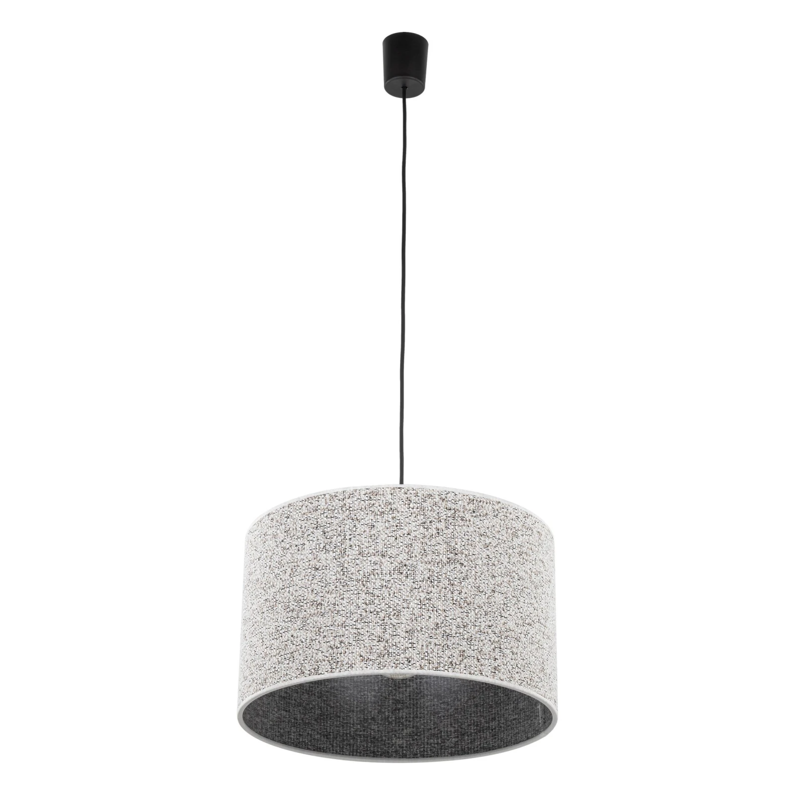 VELLUM pendant light 38 cm – textured shade, black, multicolour
