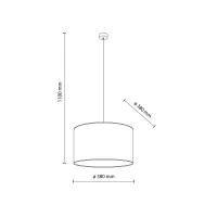 VELLUM pendant light 38 cm – textured shade, black, multicolour - Image 9