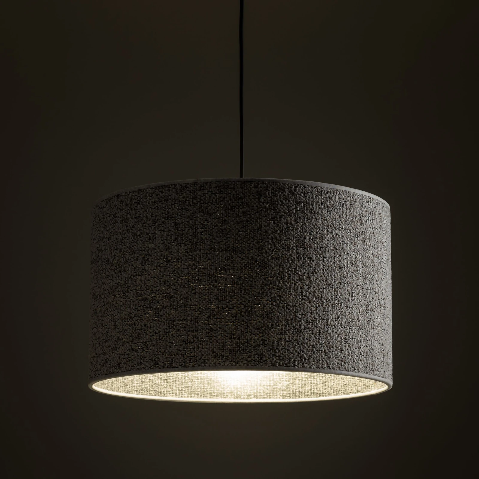 VELLUM pendant light 38 cm – textured shade, black, multicolour