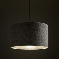 VELLUM pendant light 38 cm – textured shade, black, multicolour - Image 3