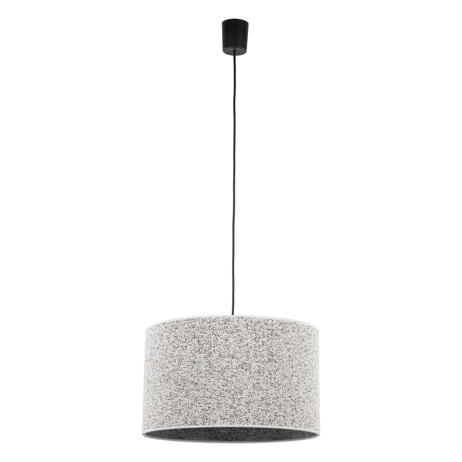 VELLUM pendant light 38 cm – textured shade, black, multicolour