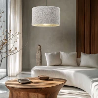 VELLUM pendant light 38 cm – textured shade, black, multicolour - Image 1