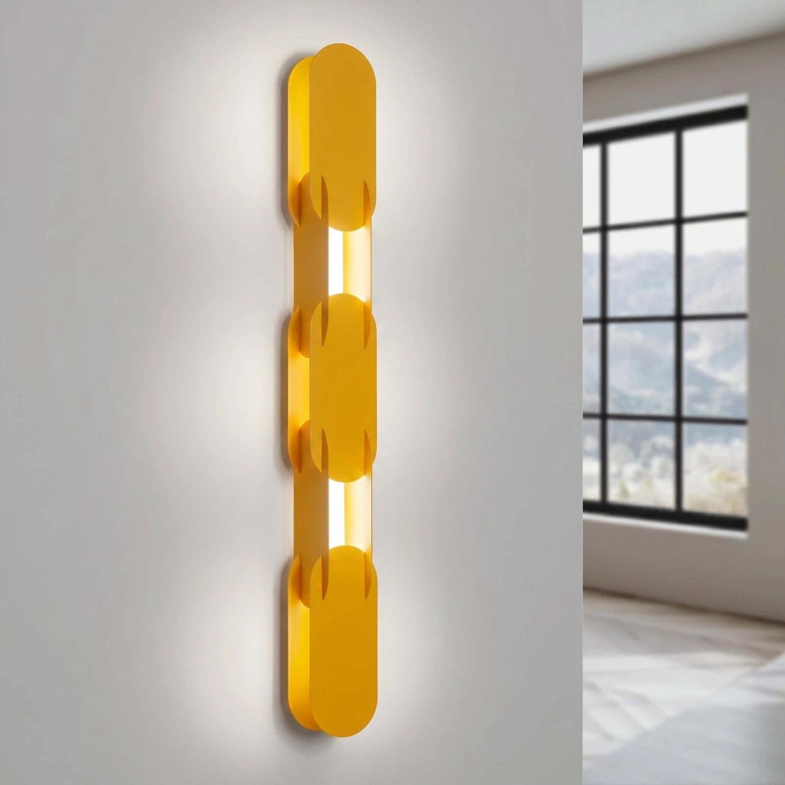 Wall lamp 91 cm - linear, yellow, LED 4000K