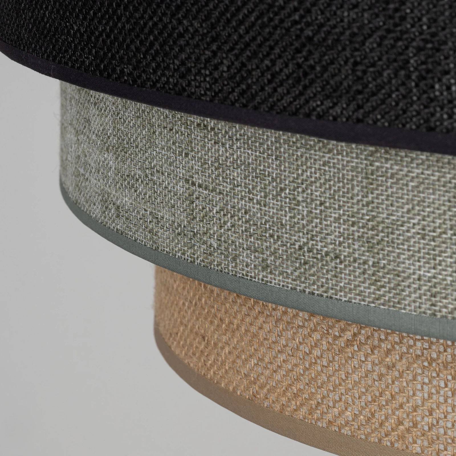 TRIO MIX pendant light 50 cm – black fabric shade, E27